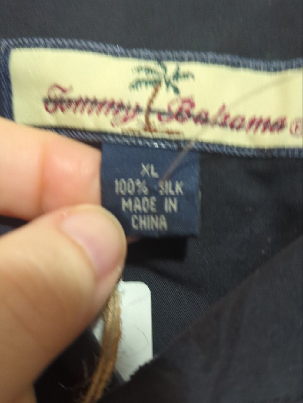 Tommy Bahama Black Subtle Floral Camp Shirt - Picture 3 of 3